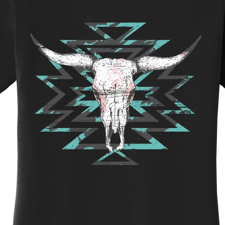 Boho Cow Skull Women's T-Shirt