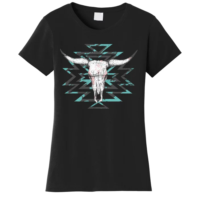 Boho Cow Skull Women's T-Shirt