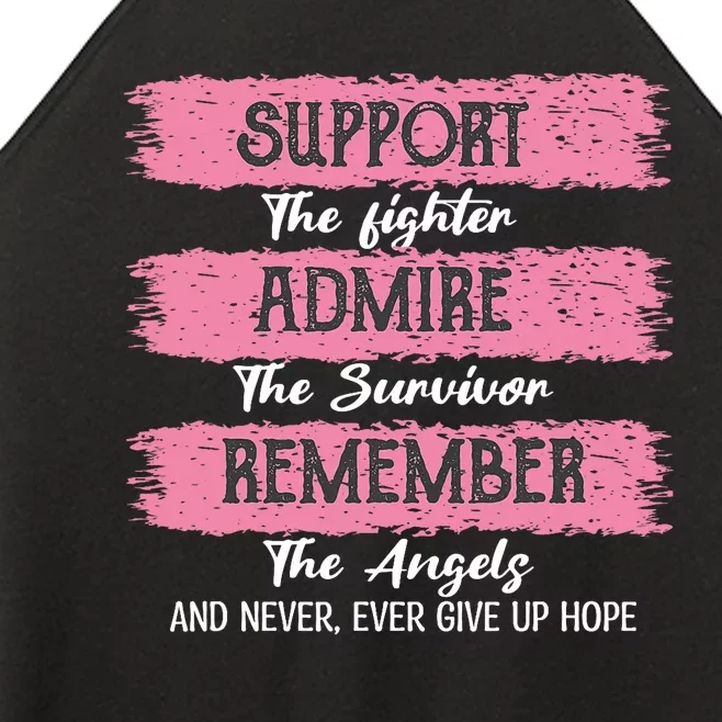 Breast Cancer Support Admire Honor Breast Cancer Awareness Women’s Perfect Tri Rocker Tank