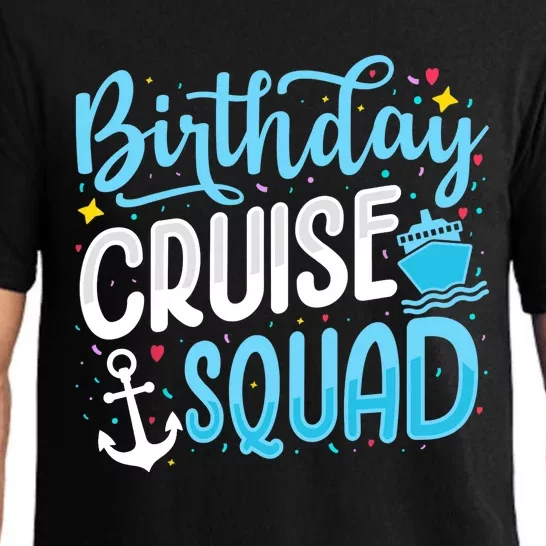 Birthday Cruise Squad Cruising Vacation Funny Crew Pajama Set