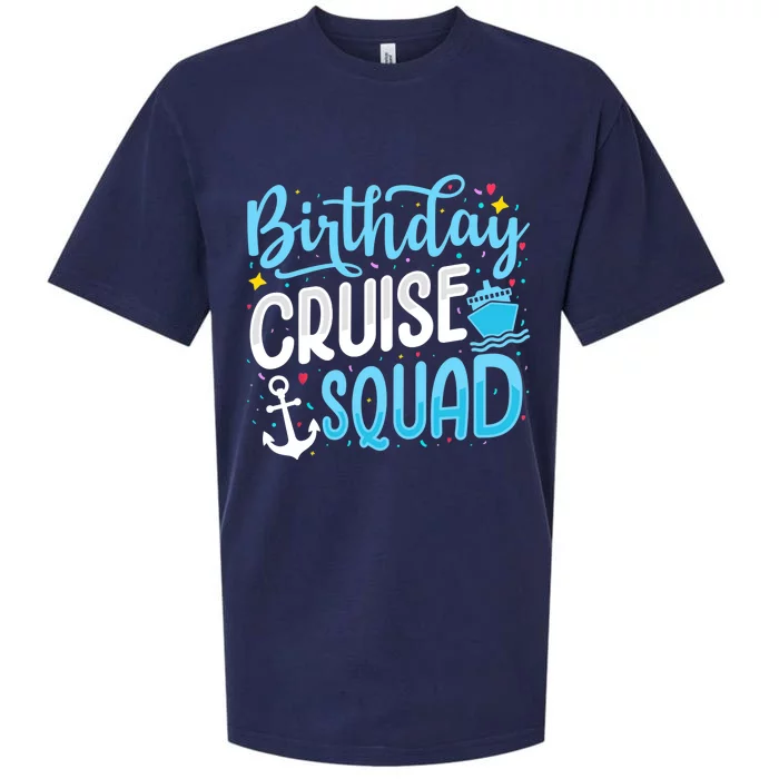 Birthday Cruise Squad Cruising Vacation Funny Crew Sueded Cloud Jersey T-Shirt