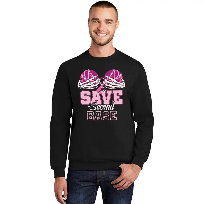 Breast Cancer Save Second Base Sweatshirt