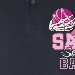 Breast Cancer Save Second Base Softstyle Adult Sport Polo