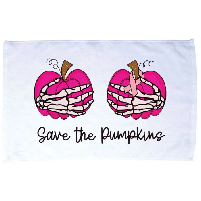 Breast Cancer Save The Pumpkins Microfiber Hand Towel