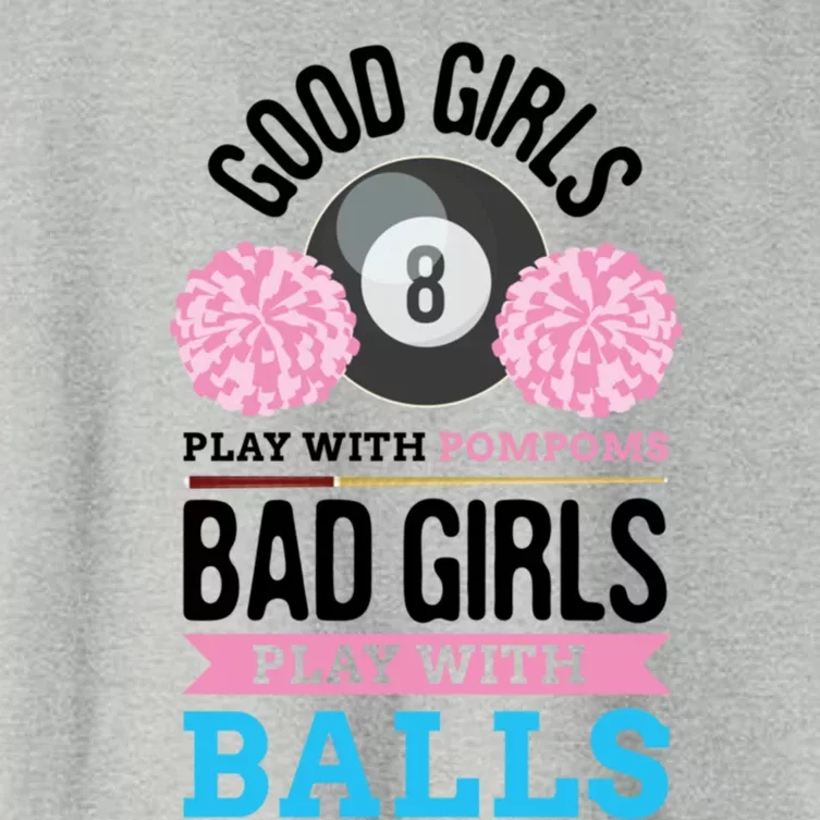 Billiards Cue Sport Game Pool Balls Billiard Player Gift Cute Gift Women's Crop Top Tee