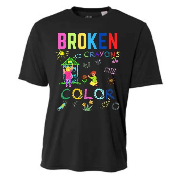 broke c.rayons still color Mental Health Awareness Cooling Performance Crew T-Shirt