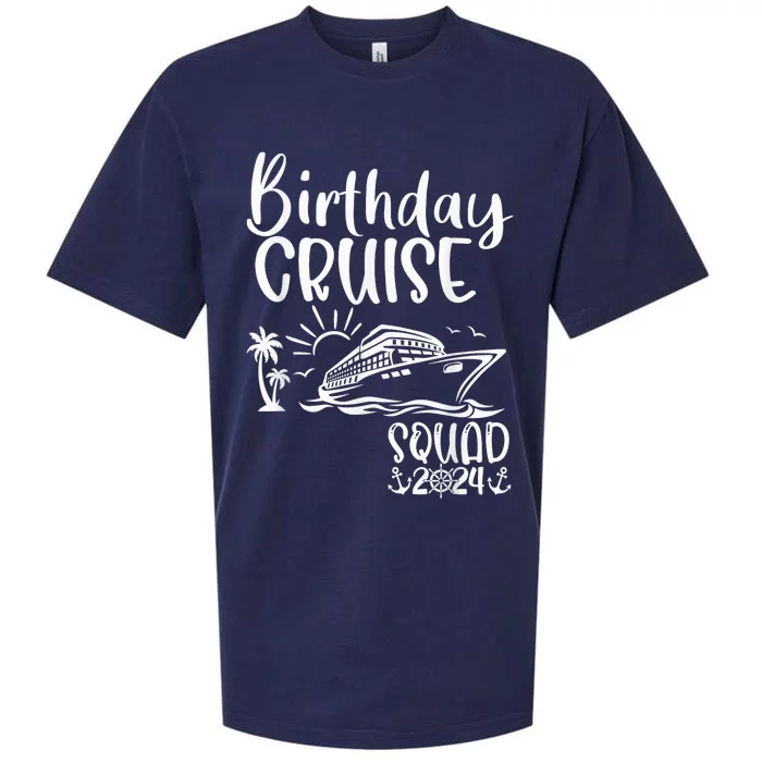 Birthday Cruise Squad 2024 Birthday Holiday Family Matching Sueded Cloud Jersey T-Shirt