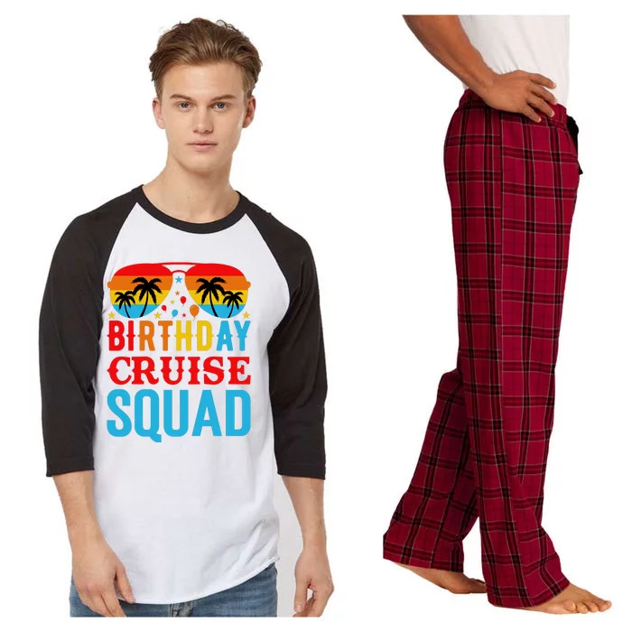 Birthday Cruise Squad Raglan Sleeve Pajama Set