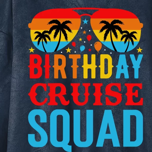 Birthday Cruise Squad Hooded Wearable Blanket