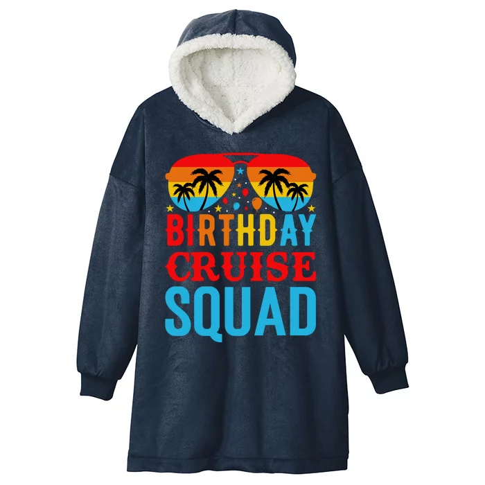 Birthday Cruise Squad Hooded Wearable Blanket