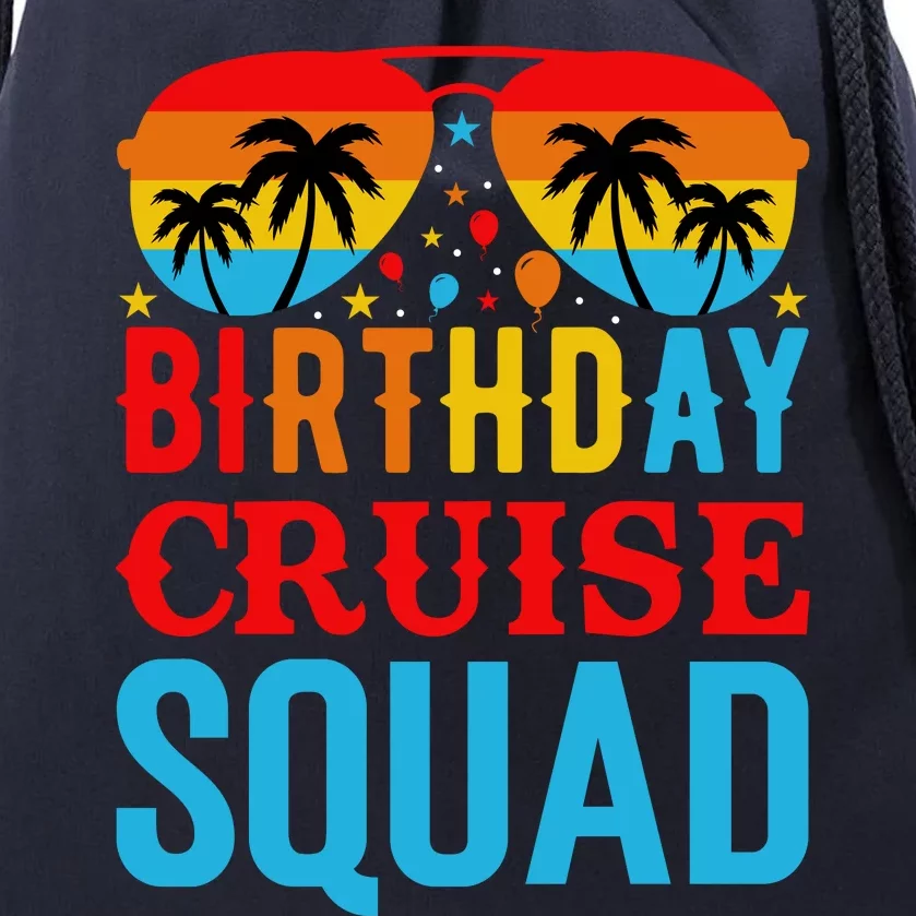 Birthday Cruise Squad Drawstring Bag