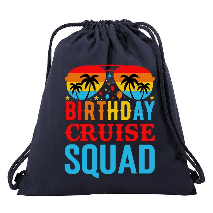 Birthday Cruise Squad Drawstring Bag