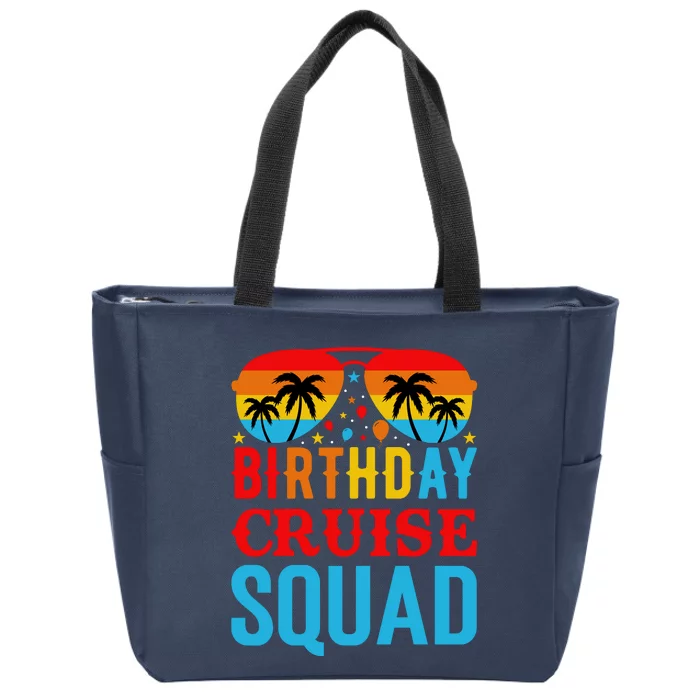 Birthday Cruise Squad Zip Tote Bag