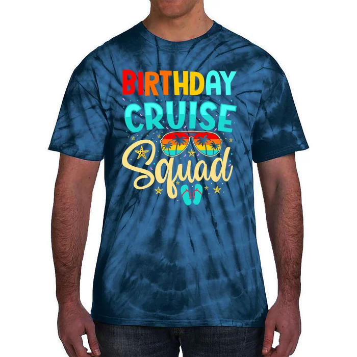 Birthday Cruise Squad Cruising Vacation Funny Crew Tie-Dye T-Shirt