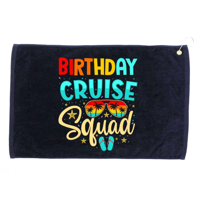 Birthday Cruise Squad Cruising Vacation Funny Crew Grommeted Golf Towel