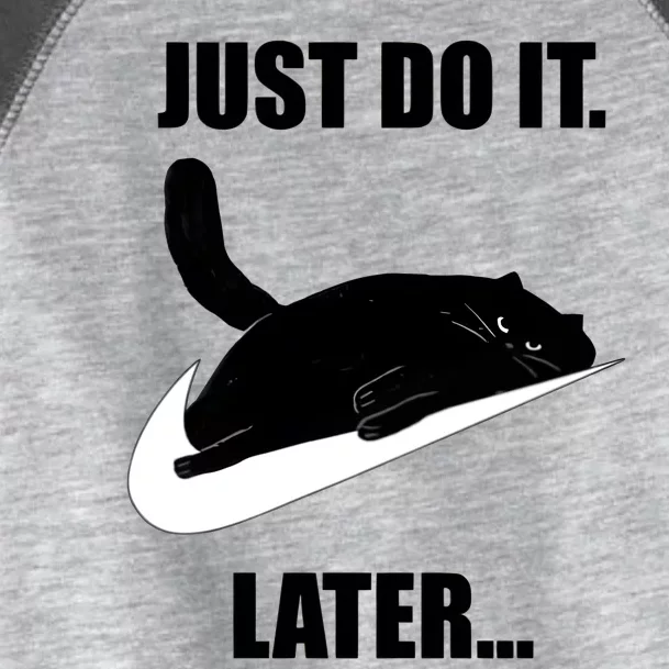 Black Cat Sleep Just Do It Later Kitty Kitten Animal Lover Toddler Fine Jersey T-Shirt