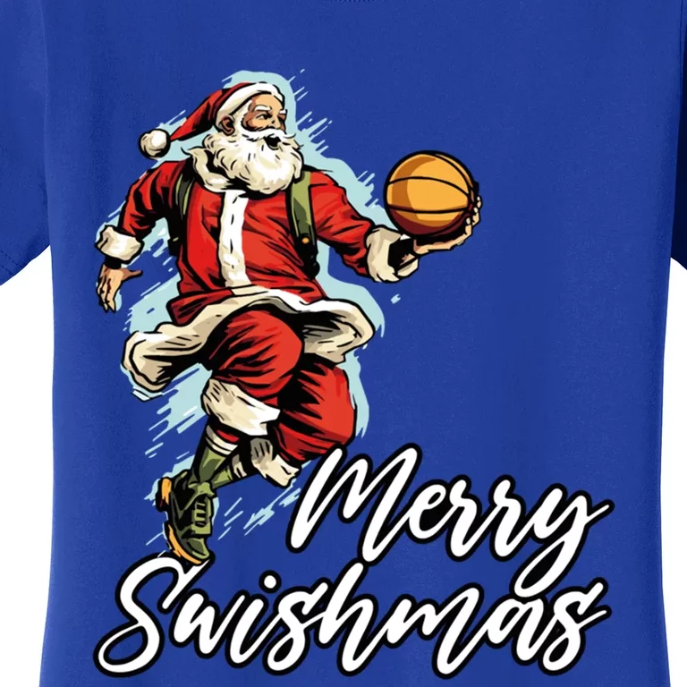 Basketball Christmas Santa Claus Xmas Day Hoop Sport Gift Women's T-Shirt