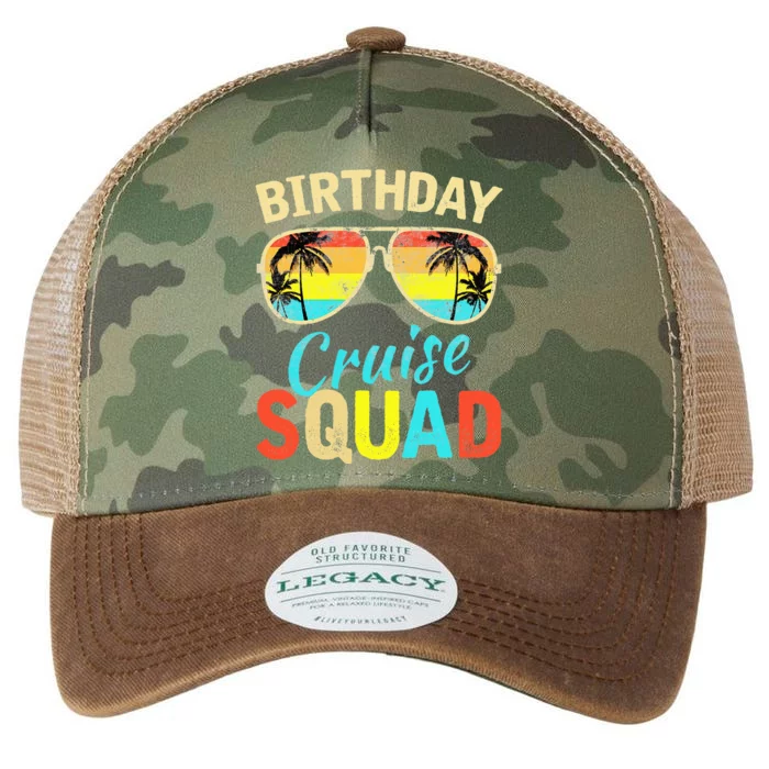 Birthday Cruise Squad Cruising Vacation Funny Birthday Legacy Tie Dye Trucker Hat