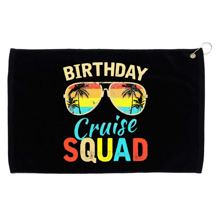 Birthday Cruise Squad Cruising Vacation Funny Birthday Grommeted Golf Towel