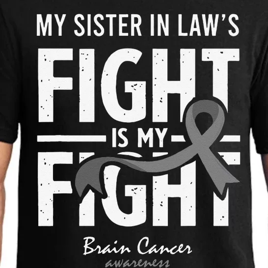 Brain Cancer Sister In Law Survivor Support From Brother Pajama Set