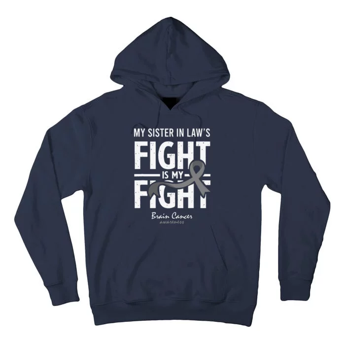 Brain Cancer Sister In Law Survivor Support From Brother Tall Hoodie