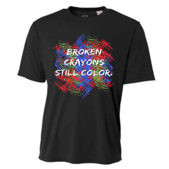 Broken Crayons Still Color Tal Health Awareness Supporter Cooling Performance Crew T-Shirt