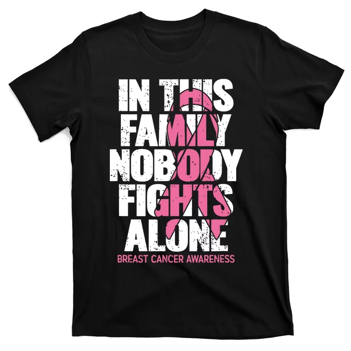 Breast Cancer Support Vintage Family Breast Cancer Awareness T-Shirt