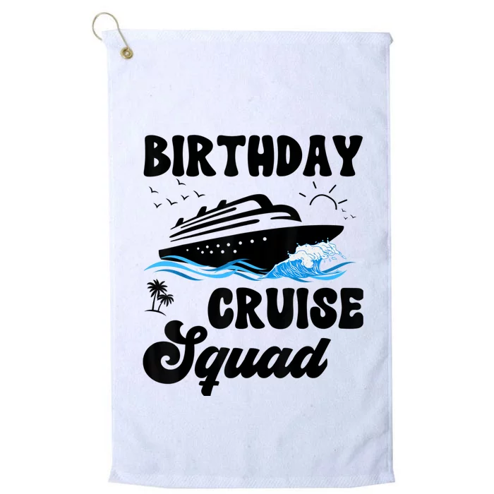 Birthday Cruise Squad Cruising Vacation Funny Birthday Platinum Collection Golf Towel