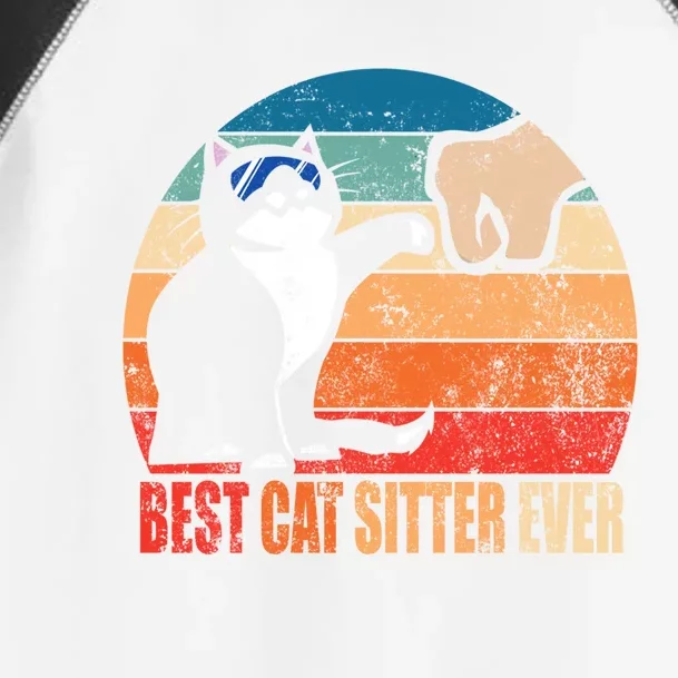 Best Cat Sitter Ever Funny Fist Bump Gift Toddler Fine Jersey T-Shirt