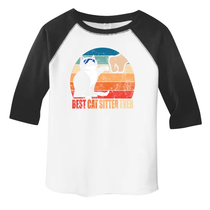 Best Cat Sitter Ever Funny Fist Bump Gift Toddler Fine Jersey T-Shirt