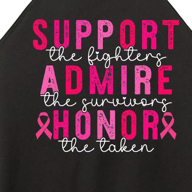 Breast Cancer Support Admire Honor Breast Cancer Awareness Women’s Perfect Tri Rocker Tank