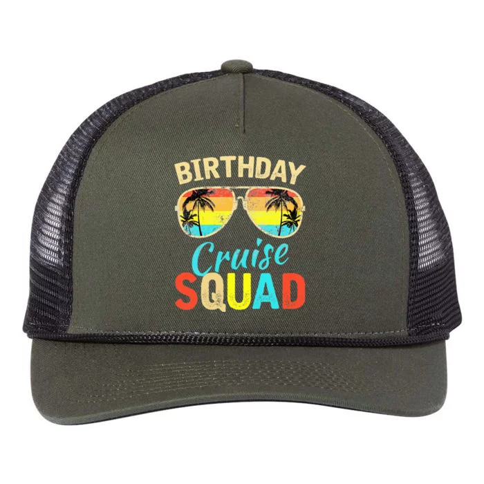 Birthday Cruise Squad Birthday Party Cruise Squad Retro Rope Trucker Hat Cap