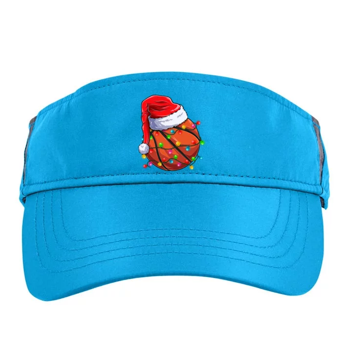 Basketball Christmas Santa Hat Funny Basketball Xmas Gift Adult Drive Performance Visor