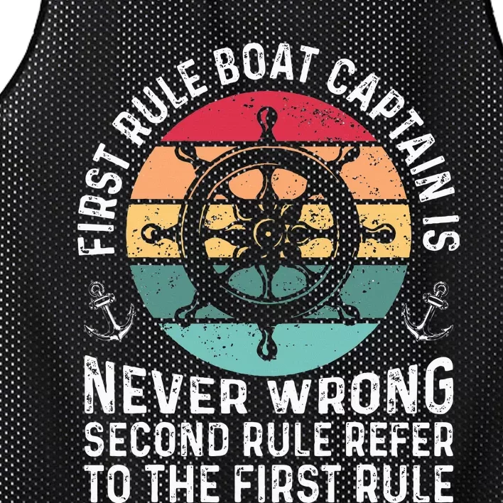 Boat Captain Sailor Seaman Seafarer Maritime Anchor Mesh Reversible Basketball Jersey Tank