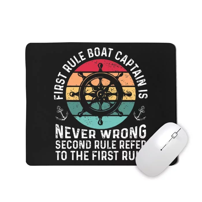 Boat Captain Sailor Seaman Seafarer Maritime Anchor Mousepad