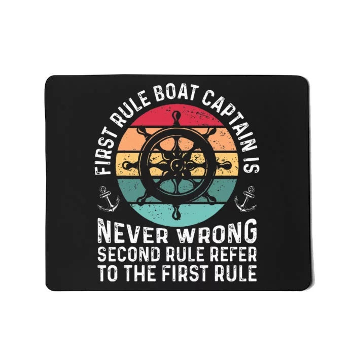 Boat Captain Sailor Seaman Seafarer Maritime Anchor Mousepad