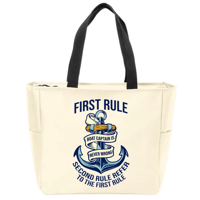 Boat Captain Sailor Seaman Seafarer Maritime Anchor Zip Tote Bag