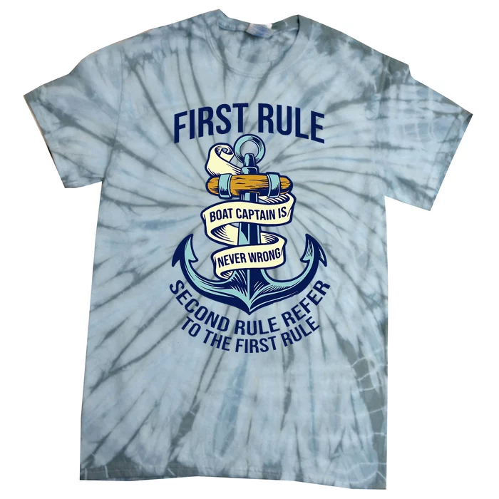 Boat Captain Sailor Seaman Seafarer Maritime Anchor Tie-Dye T-Shirt