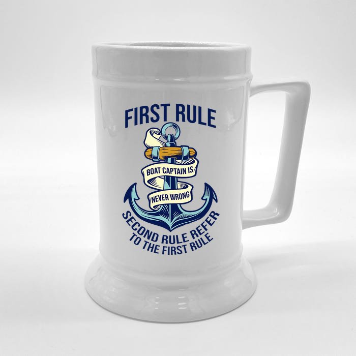 Boat Captain Sailor Seaman Seafarer Maritime Anchor Front & Back Beer Stein