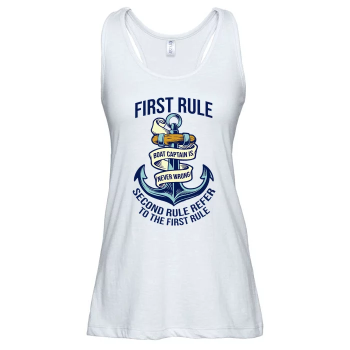 Boat Captain Sailor Seaman Seafarer Maritime Anchor Ladies Essential Flowy Tank