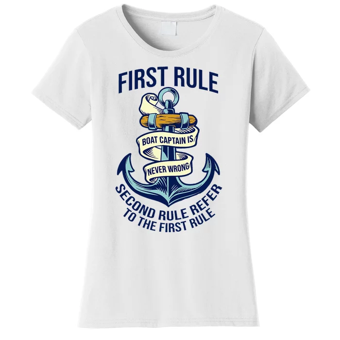 Boat Captain Sailor Seaman Seafarer Maritime Anchor Women's T-Shirt