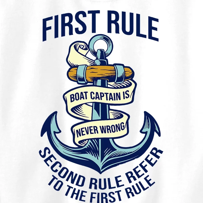 Boat Captain Sailor Seaman Seafarer Maritime Anchor Kids Sweatshirt