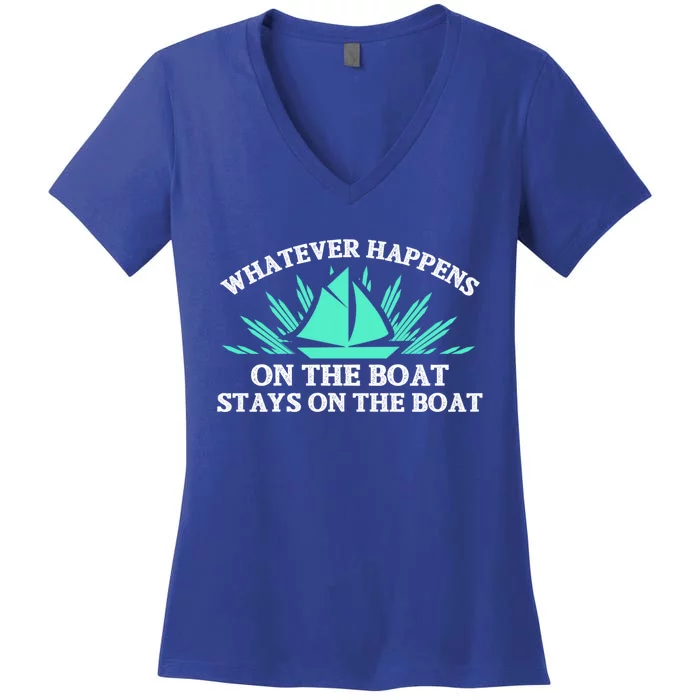 Boat Cruise Ship Family Vacation Trip Gift Women's V-Neck T-Shirt