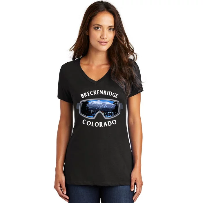 Breckenridge Colorado Ski Snowboard Women's V-Neck T-Shirt