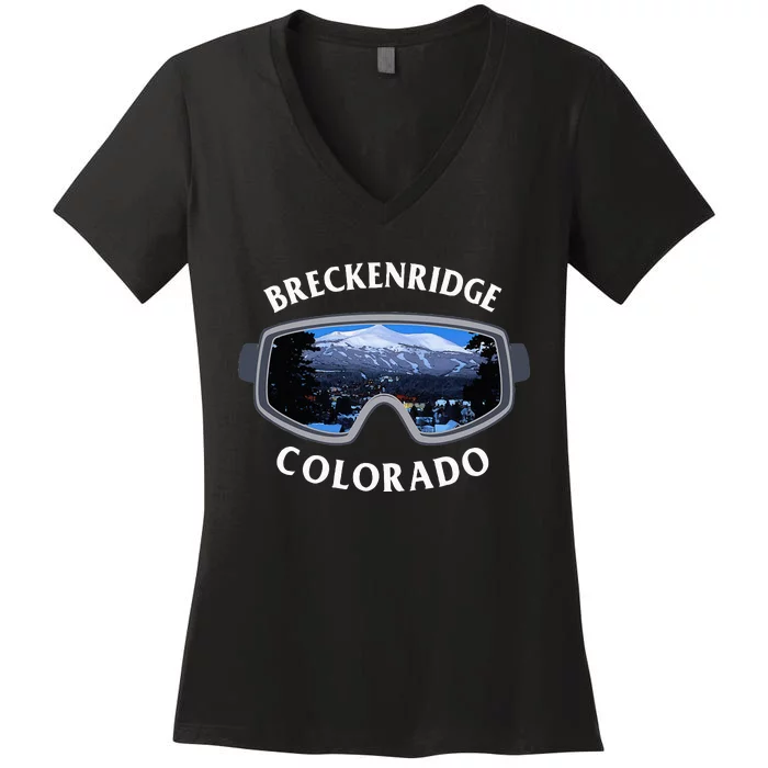 Breckenridge Colorado Ski Snowboard Women's V-Neck T-Shirt