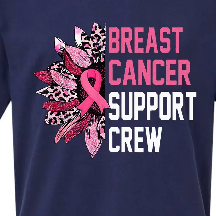 Breast Cancer Support Crew Sunflower Pink Breast Cancer Sueded Cloud Jersey T-Shirt