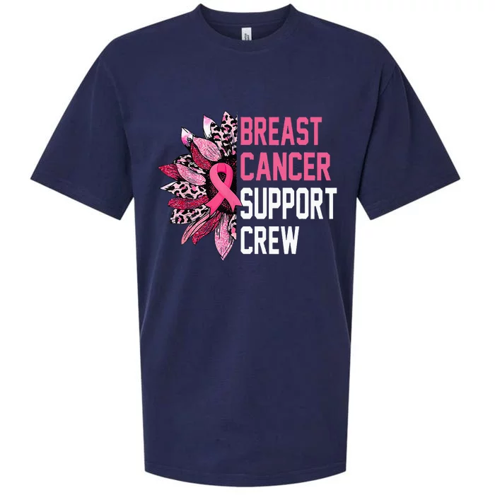 Breast Cancer Support Crew Sunflower Pink Breast Cancer Sueded Cloud Jersey T-Shirt