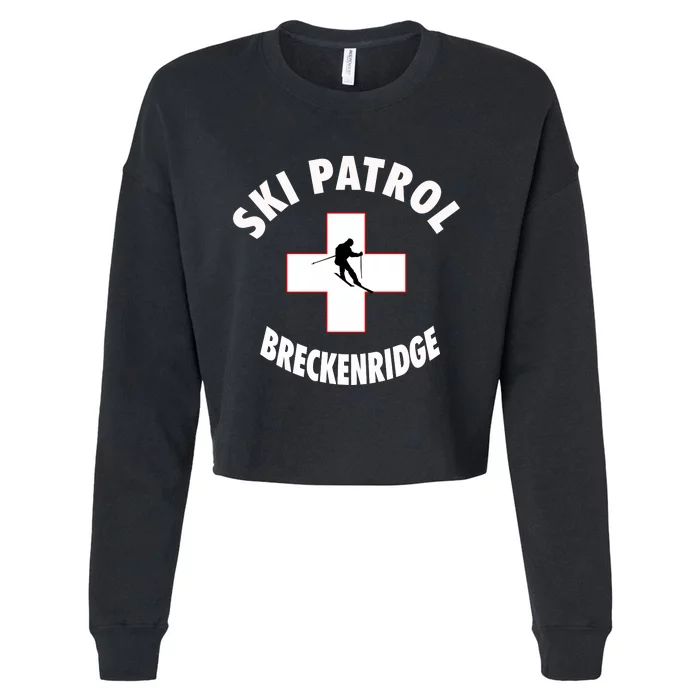 Breckenridge Colorado Ski Patrol Gift Cropped Pullover Crew