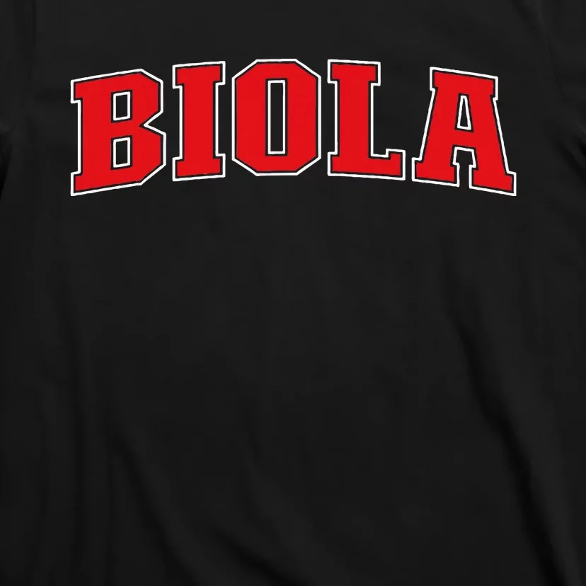 Biola California Souvenir Trip College Style Red T-Shirt