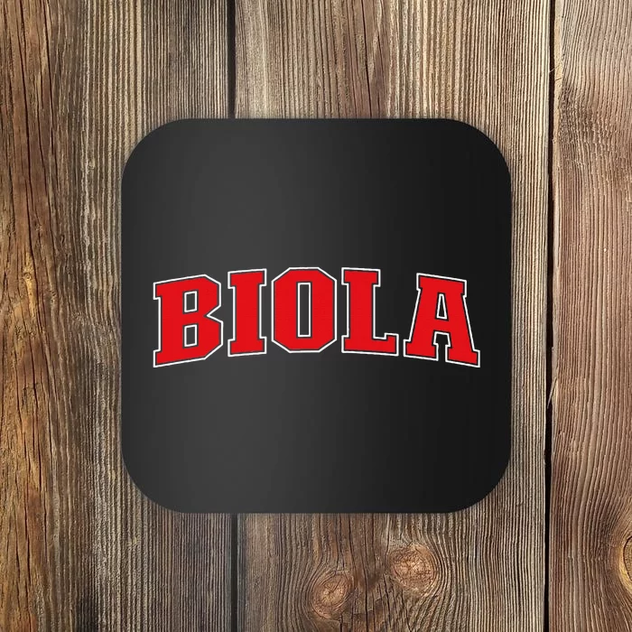 Biola California Souvenir Trip College Style Red Coaster